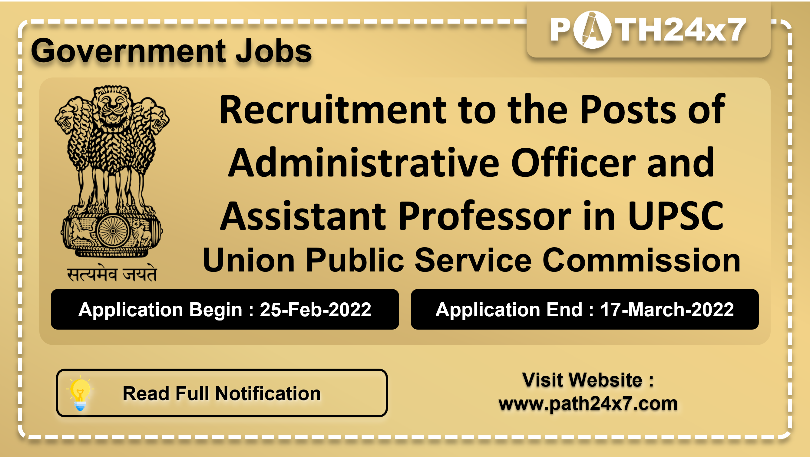 Recruitment to the Posts of Administrative Officer and Assistant Professor in UPSC, No. of Vacancies - 29, Important Dates, Application Fees, Age Limit, Educational Criteria, Physical Criteria, Vacancy Details, How to Apply By Online | Union Public Service Commission